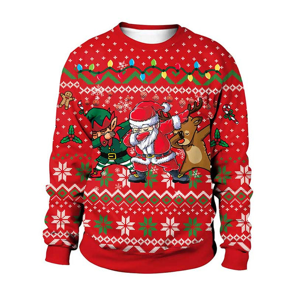 Unisex Funny Christmas Print Sweatshirt for Christmas