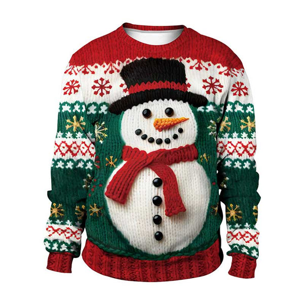 Women 's Christmas Snowman Print Drop Shoulder Sweatshirt