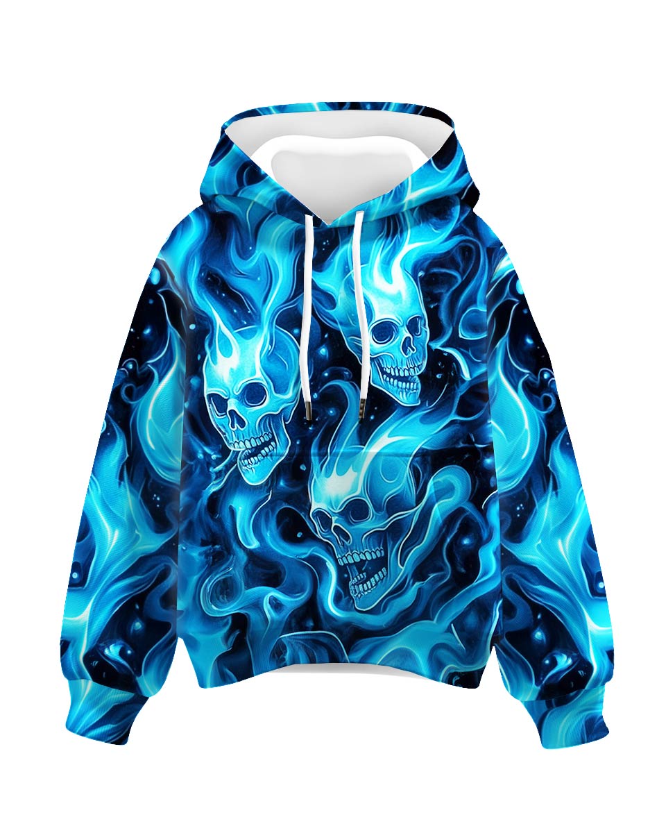 kids hoodie skull print hooded sweatshirt