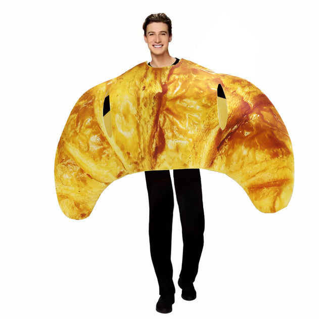 Croissant Costume Unisex Funny Croissant Cosplay for Halloween Party