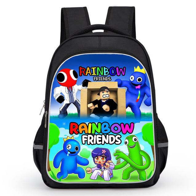 Boys Rainbow Friends Backpack Set  Bookbag Lunch Box Pencil Case