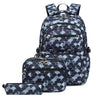 Mermaid Scales Backpack Set Waterproof Travel Bags Lunch Box Pencil Case 17 inch