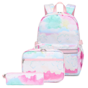 Girls Backpack with Lunch Box Kids BookBag Set for Elementary Middle School 17 inch