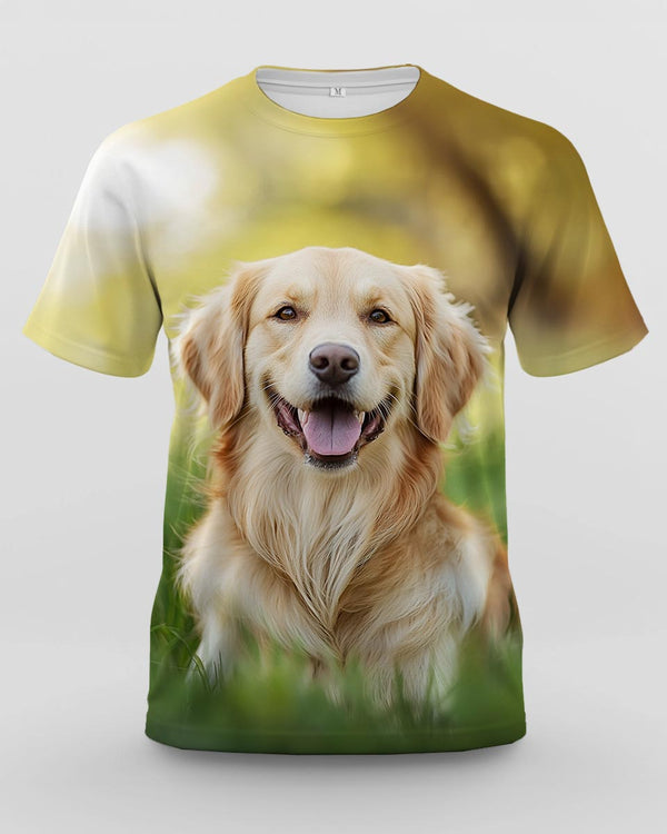 Unisex Golden Retriever All Over Print T-shirt