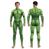 Green Muscle Jumpsuit Fitness Bodysuit Cosplay Suit Halloween Costume Party