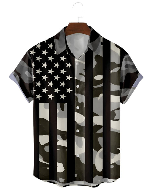 Men's USA Patriotic Hawaiian Shirt