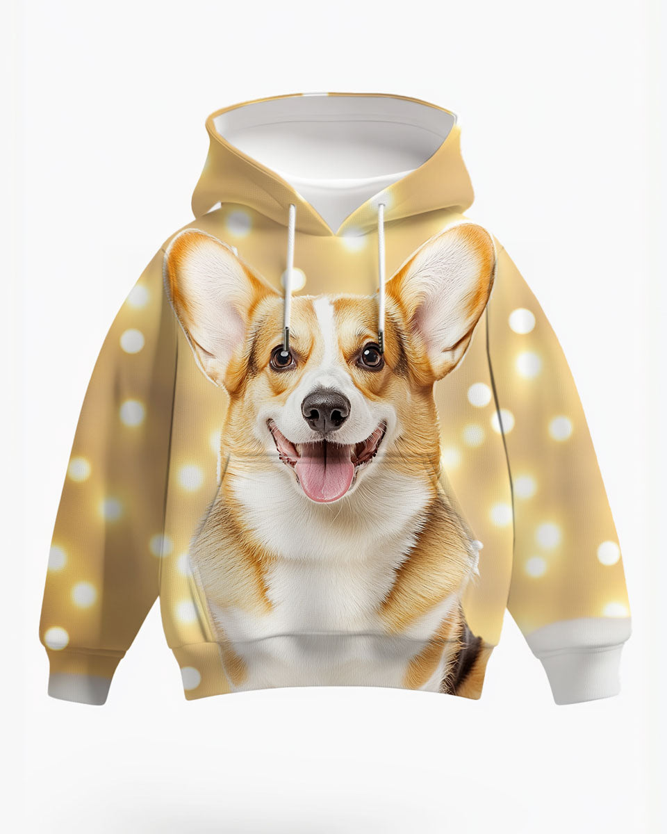 smart corgi dog hoodie

