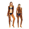Unisex Tiger Stripe Cosplay Bodysuit Jumpsuit Costume