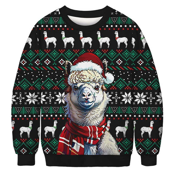 Men Christmas Cat Print Sweatshirt for Christmas