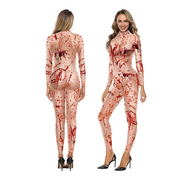Women's Catsuit Dripping Blood Costume