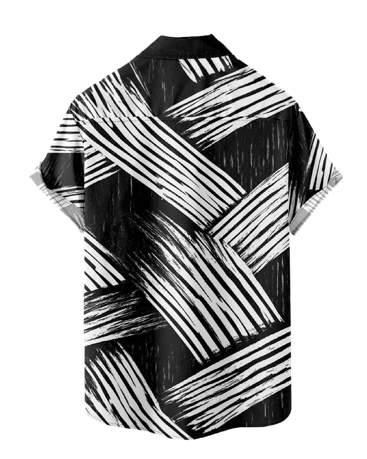 Black and White Striped Shirt back