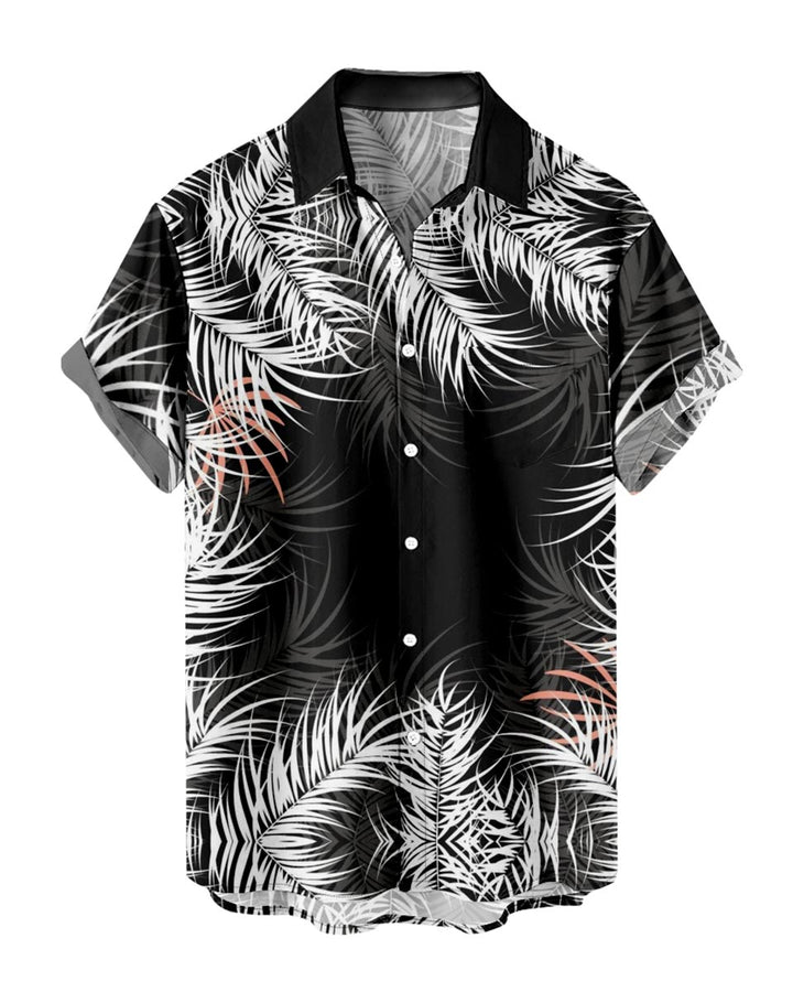 Classic Black and White Aloha Shirt 