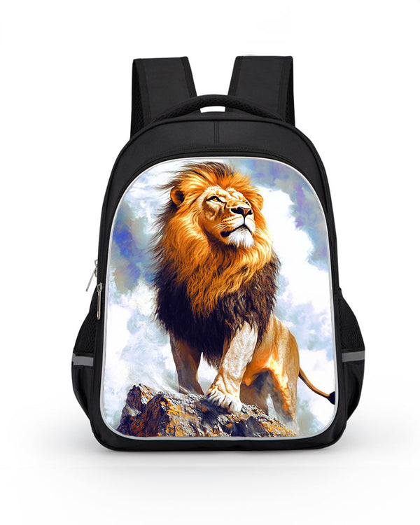 Boys’ 3D Lion Print School Backpack
