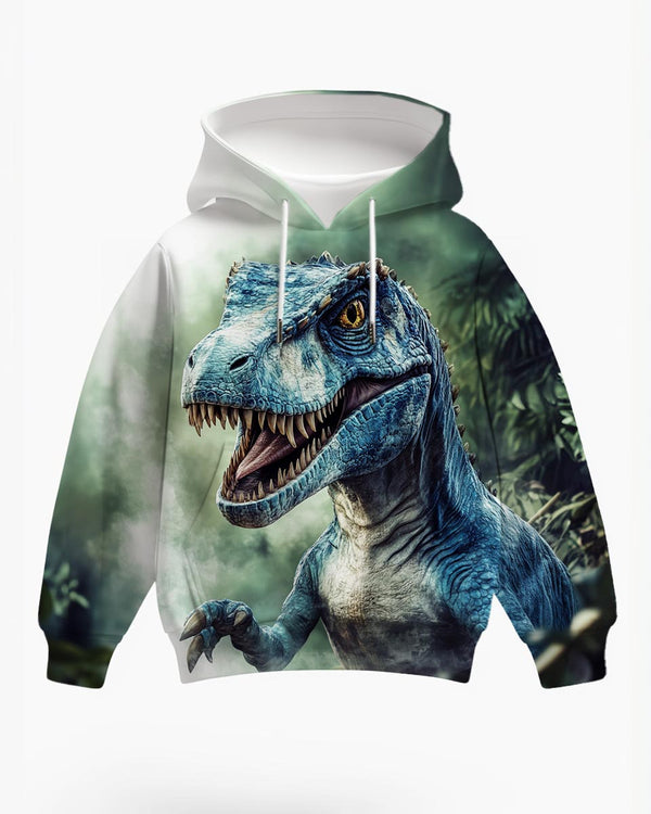 Dinosaur Print Hoodie For Youth