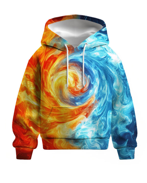 Fire and Ice Swirl Hoodie