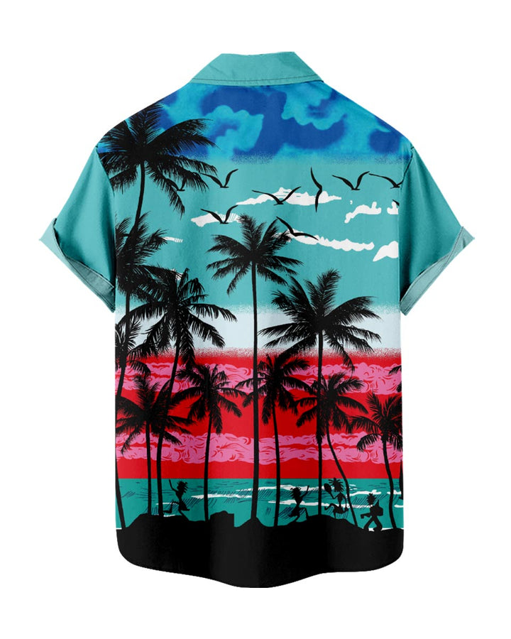 Button-Down Floral shirt-back