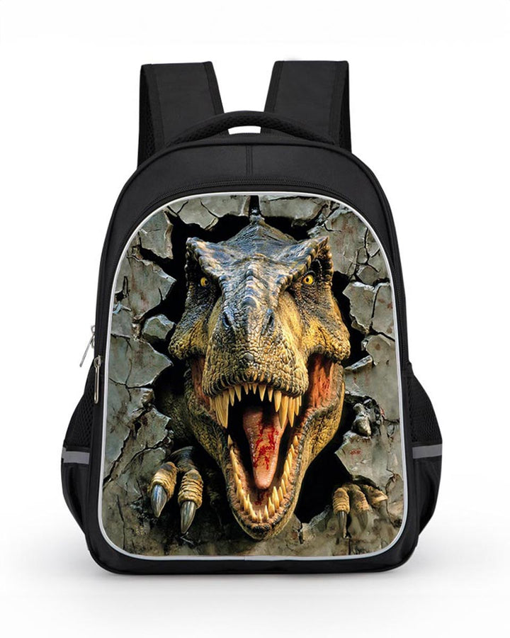 Large dinosaur school backpack for elementary boys 

