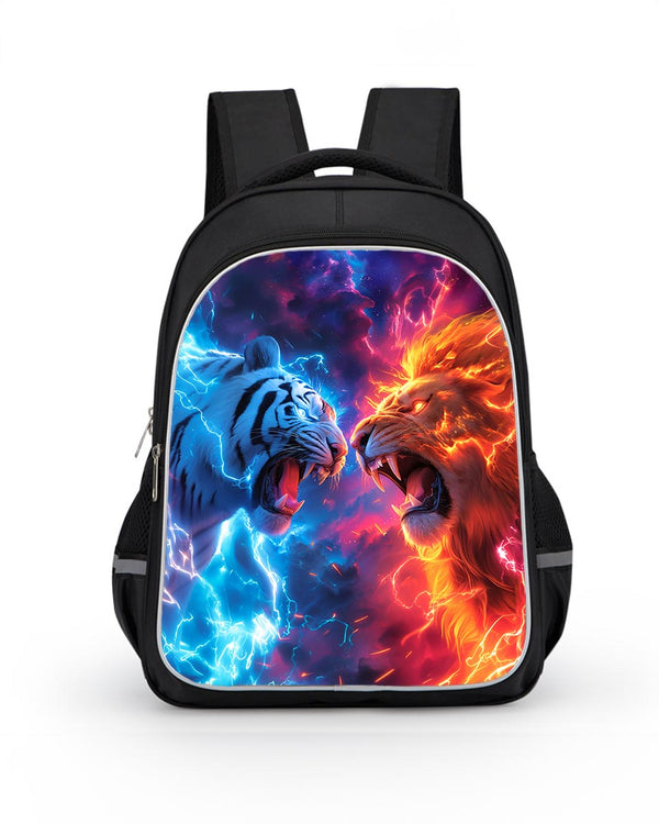 ion vs tiger backpack with lunch bag and pencil case for boys

