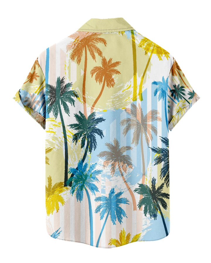  Palm Tree Print Hawaiian Tree Back
