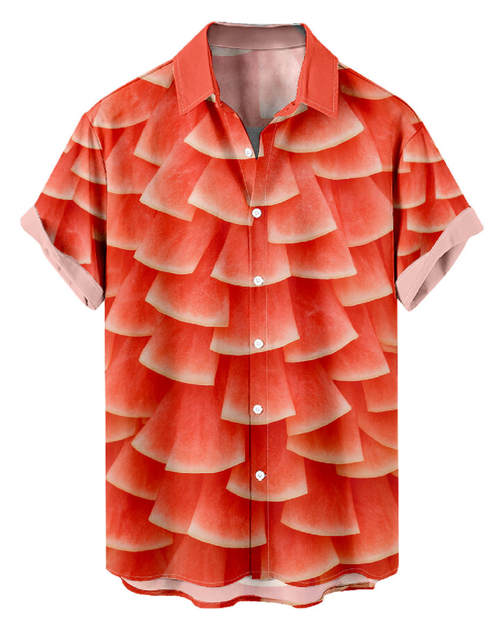 Men's Watermelon Shirt Casual Summer Shirt