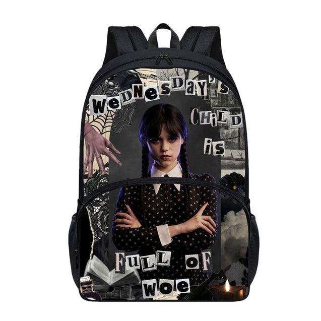 Wednesday Backpack for School 17 inch Travel Bags