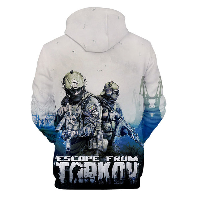 Mens Escape from Tarkov Long Sleeve Hoodie Pullover