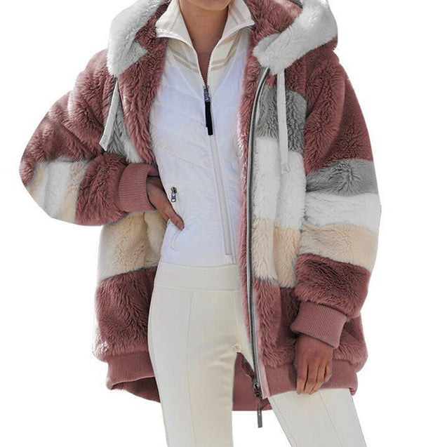 Womens Winter Coats Plus Size Plush Coats Winter Warm Overcoat Outwear
