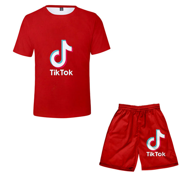Summer Men's Board Shorts Beach Shorts Tik Tok T shirts  Beach shorts Two Piece Set