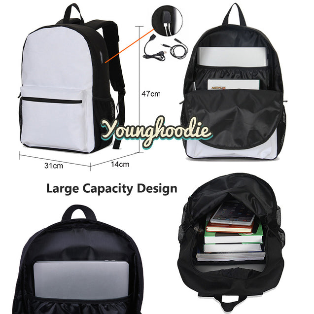 Ninja School Backpack Kids Bookbag Laptop Bag 18 in
