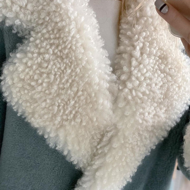 Women's Smart Coat Double Breasted Lapel Collar Overcoat