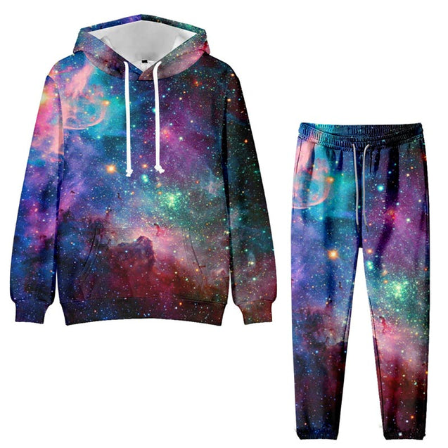 Beautiful Space Galaxy Printed Hoodie & Sweatpants