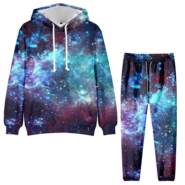 Beautiful Space Galaxy Printed Hoodie & Sweatpants