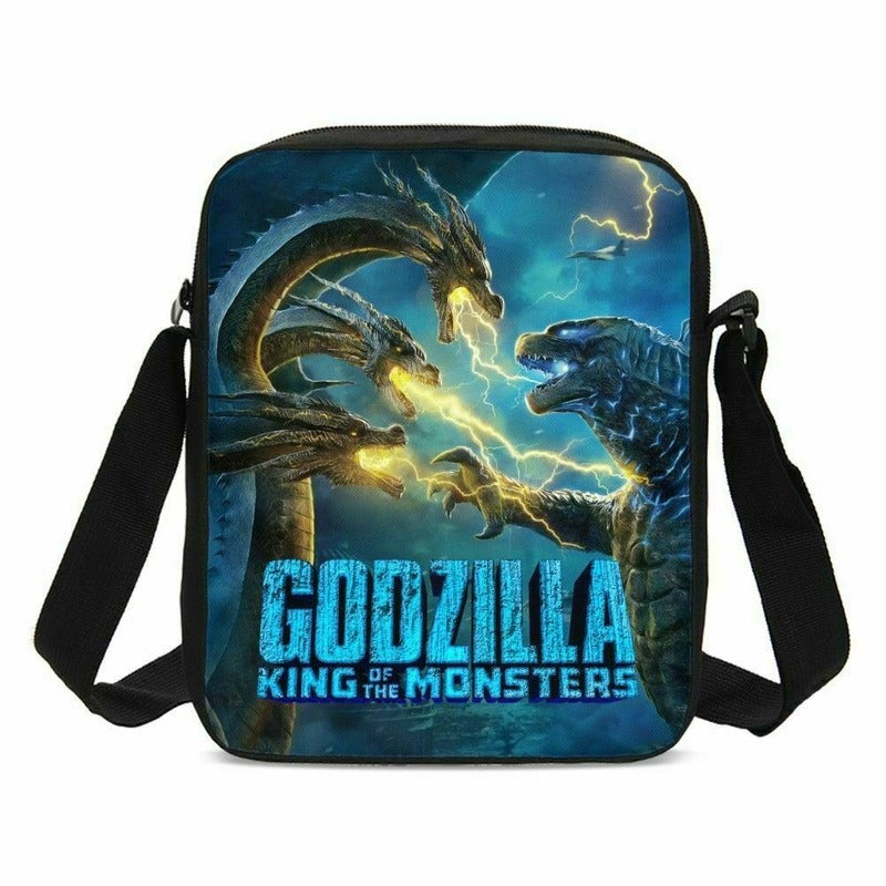 Boys Godzilla Backpck Lunch Bag Pencil Case 3 Pieces Combo Ideal