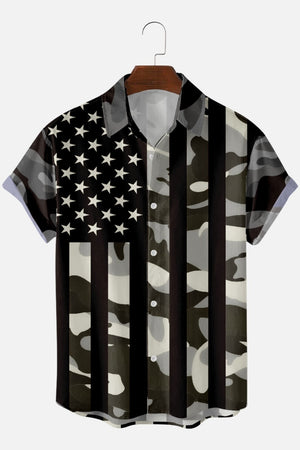 Men's USA Patriotic Hawaiian Shirt