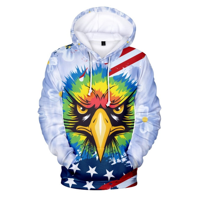 American Flag Eagle Hoodie Pullover Sweatshirts