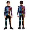 Halloween Cosplay Jumpsuit Bodysuit Skull Skeleton Bone Catsuit for 7-14 Y