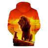 Novelty Lion Print Hoodie Hooded Sweatshirt
