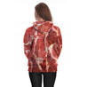 Novelty Meat Beef Printed Long Sleeves Pullover Hoodie with Pocket