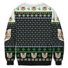 Cool Cat Print Christmas Sweater Pullover Sweatshirts