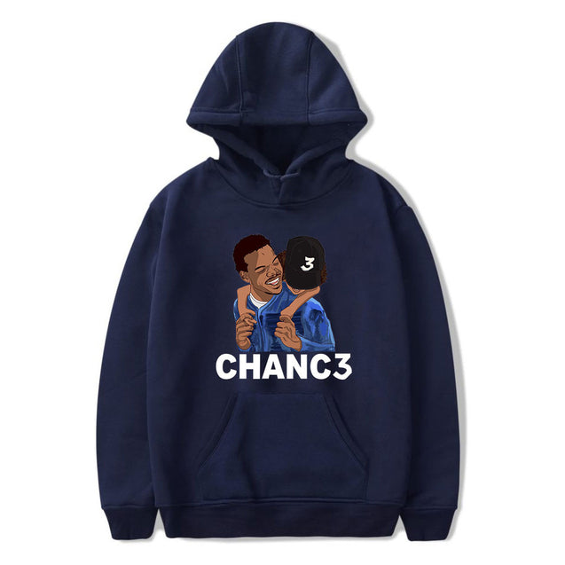Hot Popular Chance The Rapper 3 Printed Casual Loose Hoodie