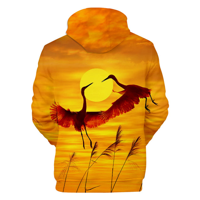 Dusk Sunset Birds Egrets Hoodie