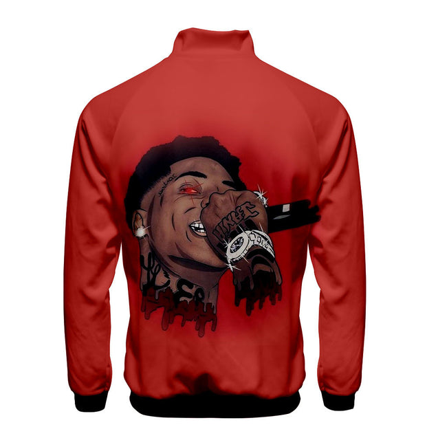 YoungBoy Stand-up Collar Jacket Unisex Zipper Hoodie