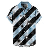 Guys Diagonal Stripes Graphic Print Shirt Without Tee