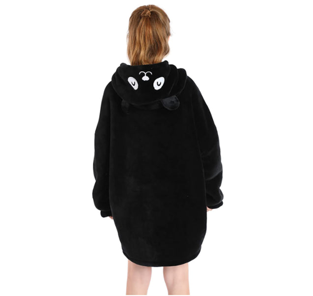 Kids Oversized Wearable Blanket Hoodie-Panda
