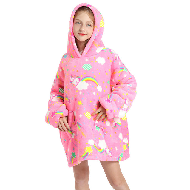 Wearable Blanket Hoodie for Kids