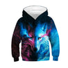 Cool Wolf Hoodies for Kids Casual Pullover Sweatshirts with Pocket 5-15 Y