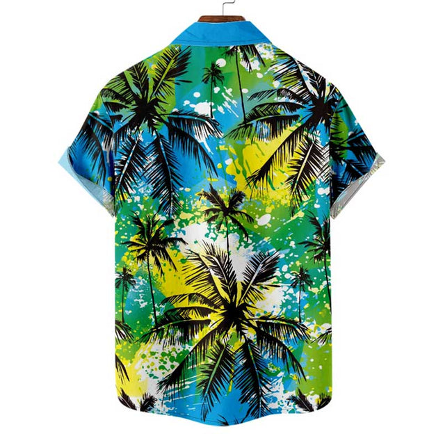 Men Tropical Palm Trees Shirt Without Tee