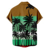 Men Retro Palm Trees at Dusk Print Shirt Without Tee