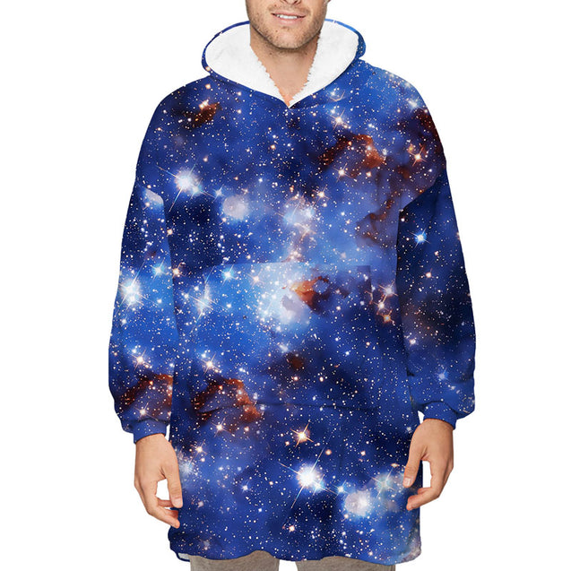 Adult Blanket Hoodie Unisex Oversized Wearable Sherpa Blanket Sweatshirt