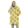 Avocado Oversized  Blanket Sweatshirt Sherpa Fleece Hoodie